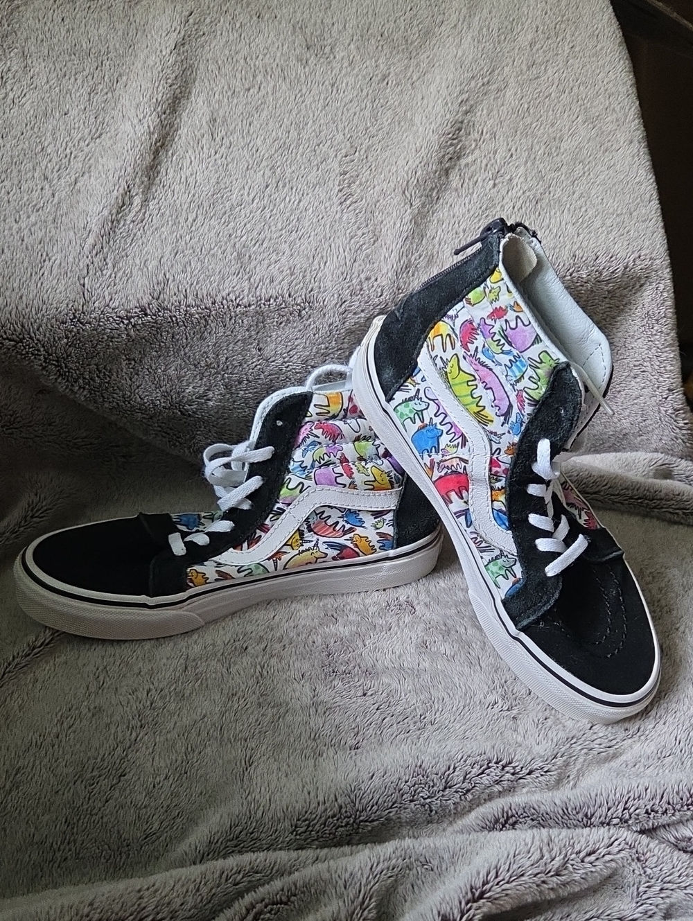 Vans Dallas Clayton SK8 Doodle Pattern High-Top Size 3Y Sneakers